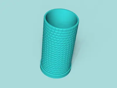 Vase 17 with Plate - Simple Plant Pot - Home Decor 3D print model