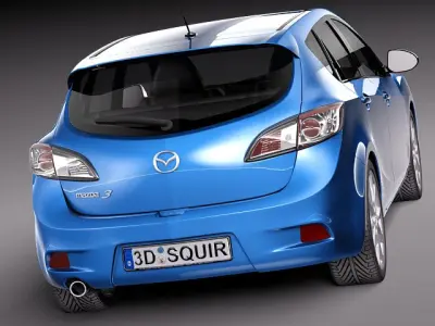 Mazda 3 hatchback 2012 european 3D Model 3D model