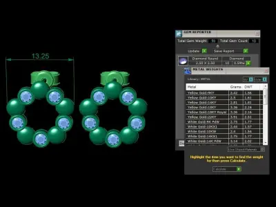 Jewelry Earring 3D print model 4