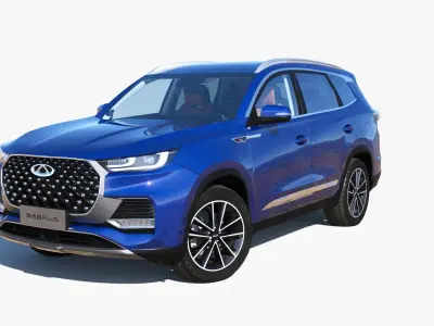 Chery Tiggo 8 Plus 2023 with interior 3D model