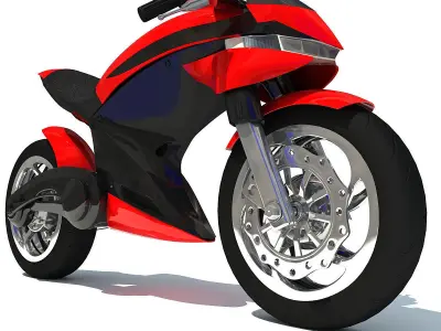 Free Sport Bike Concept 3D Model Free 3D model