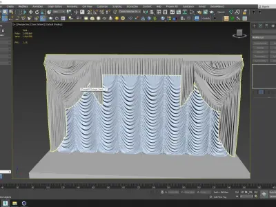 Theater curtain 3D model