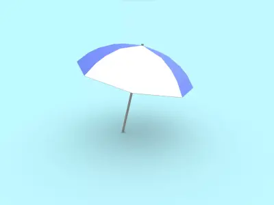 Beach Umbrella Free low-poly 3D model