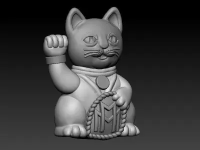 Luxury Lucky Cat 3D CAD Design 3D print model