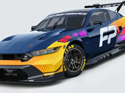 Mustang GT3 2024 Template v2 3D model