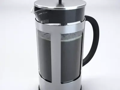 French Press Low-poly 3D model