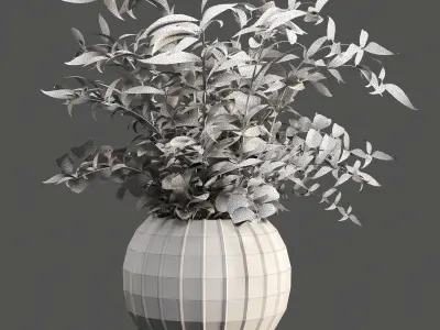 bouquet 05 vase glass 3D model