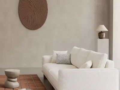 Mid Century interior scene 3D model