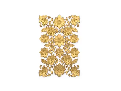 Classic carved decor ornament 415 3D model