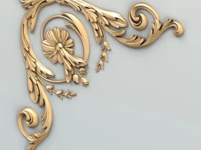 Corner decor 019 3D model