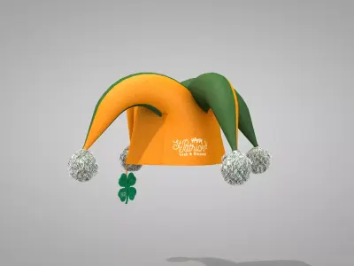 St Patrick Jester Hat 3D Model 3D model
