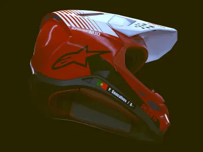 Alpinestars Supertech M10 Helmet Low-poly 3D model