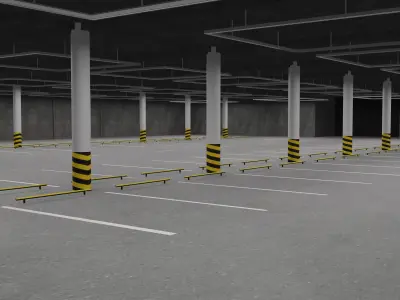 Underground parking 3D model