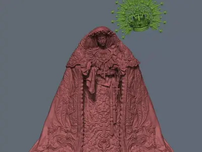 Virgin Mary 3D print model