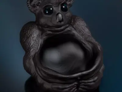 Teddy Bear Bag - STL 3D Print Model High-Polygon 3D print model