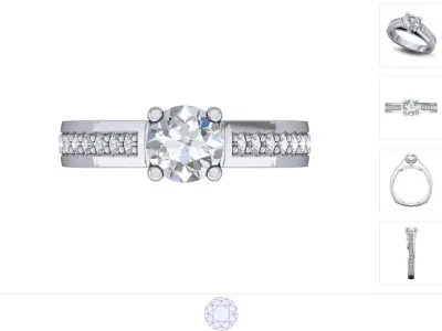 Women ring 3dm stl render detail 3D print model 26