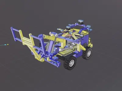 Kombi Transporter Wrecker Vehicle  3D model