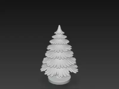 3D Christmas Tree Model Festive Holiday Scene 3D print model