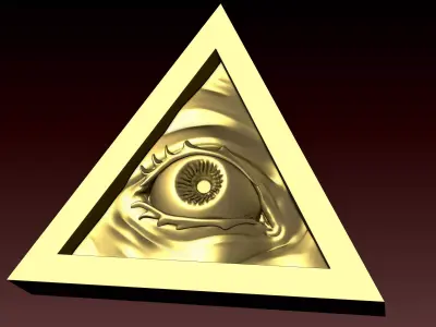 Ministry of Disinformation The Eye of Providence Illuminati Eye 3D print model