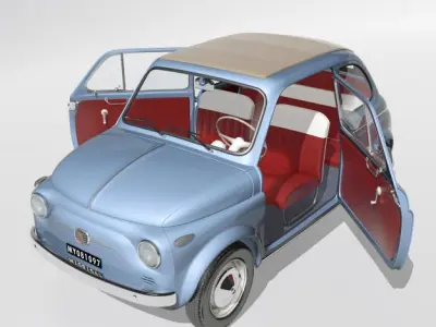 Fiat 500 Nuova 1958 3D model