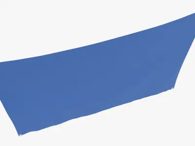 Hanging wall banner with eyelets mockup 3D model