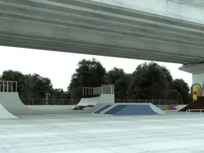 Skate Park Free 3D model