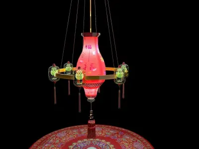 Chinese palace  lantern  3D model purchase