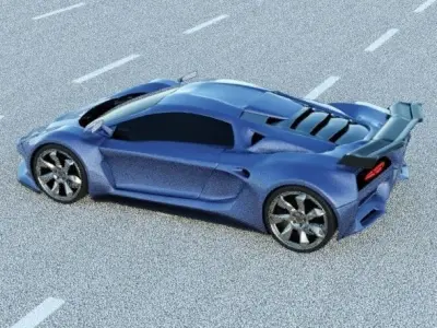 Evonius supercar concept 3D model