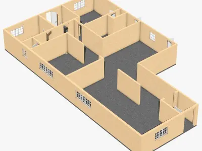 Floorplan apartment floor plan 3D model