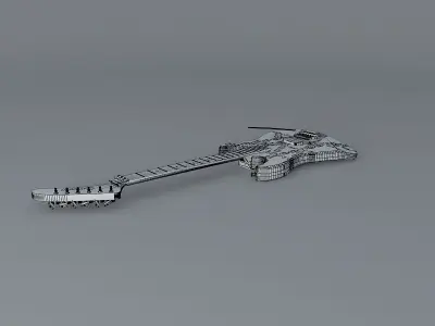 Kramer EVH Chain link model guitar Free 3D model