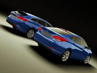 Hyundai i40 Sedan and Wagon 3D model