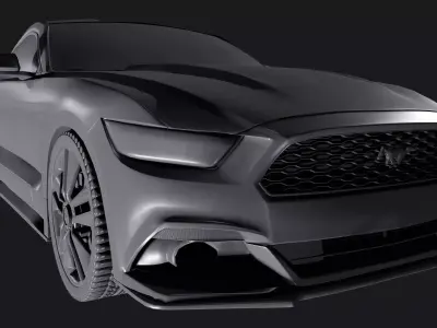 Ford Mustang model Low-poly 3D model