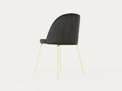 Felipe Dining Chair Velvet Low-poly 3D model