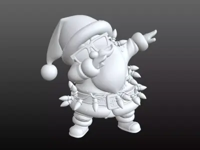 Santa Claus Modern Cartoon Cool Christmas STL Model 3D print model