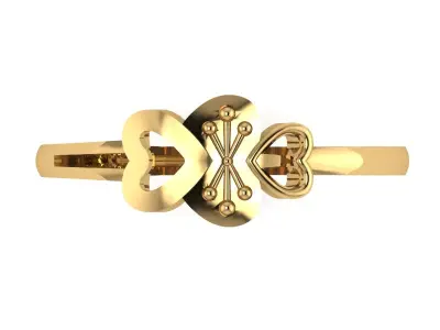 Dual Hearts Harmony 3D Printable model 3D print model