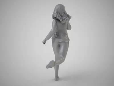 Jogging woman running 3D print model