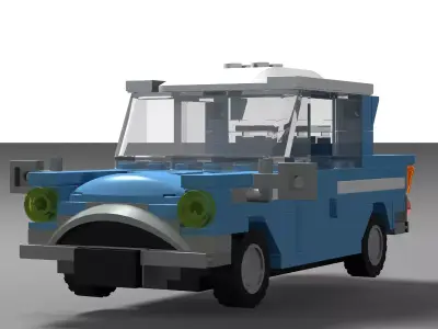 Lego Harry Potter Flying Car 3D model
