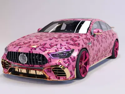 butterfly Mercedes AMG GT 63 S luxury 3D model
