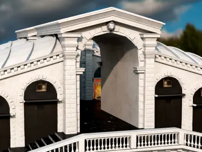 Rialto Bridge  Low-poly 3D model