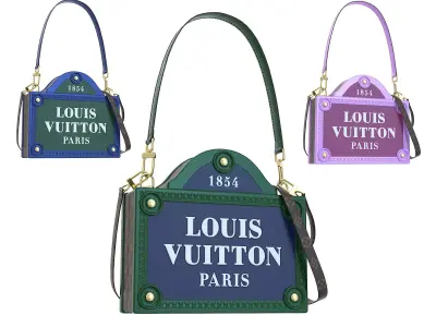 Louis Vuitton Petite Malle Bag M23496 Low-poly 3D model