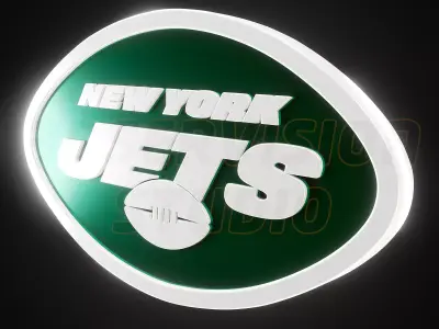New York Jets logo - Cinematic - 3D print 3D model
