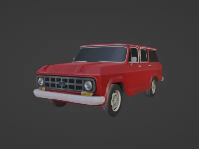 Chevrolet Veraneio 1979 Low-poly 3D model