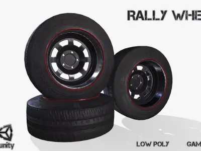 Rally wheel Eagle F1 Low-poly 3D model