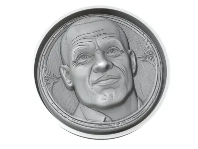 Rivaldo Footballer Medallion 3D print model