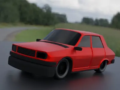 Dacia 1310 LowPoly Free low-poly 3D model