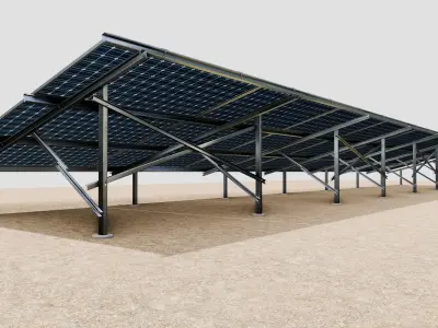 Solar Construction 3x8 Table 3D model
