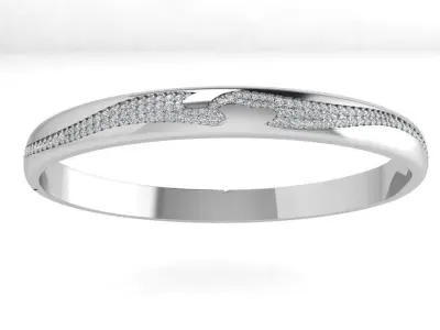 Diamond Bangle Bracelet 3722 3D print model