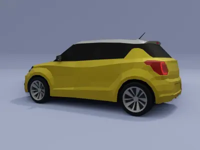 Suzuki Swift low poly 3D model Low-poly 3D model
