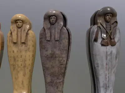 Antiquities egyptian Low-poly 3D model