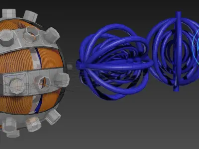 Aero Vortex Motor Generator - Concept 3D model